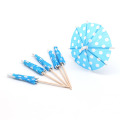 Assorted Colors Paper Parasol Bamboo Umbrella Cocktail Picks Cupcake Toppers for Party